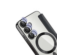 Pattintható tok a Samsung Galaxy S25 FE, RFID Wallet MagSafe CamShield, fekete