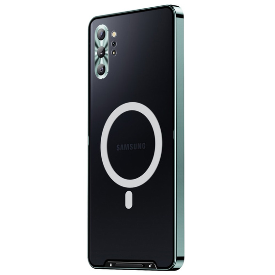 Kameravédő tok Samsung Galaxy Note 10+ Plus, CamShield MagSafe, átlátszó / zöld