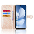 Flap tok Realme Note 70T 4G, Wallet Rhombus, arany