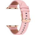 Bőrszíj Apple Watch 1/2/3/4/4/5/6/7/8/SE/Ultra 42/44/45/49mm, rózsaszín
