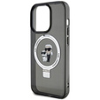 Karl Lagerfeld gyűrűtartó Karl & Choupette MagSafe tok iPhone 15 Pro készülékhez