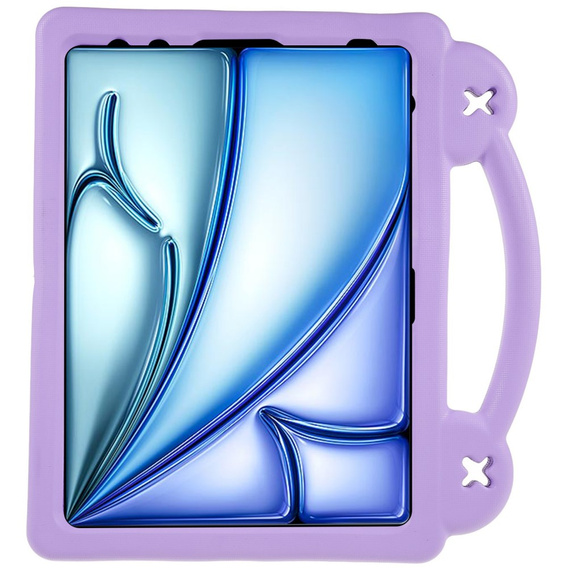 Gyermek tok Apple iPad Air 11" 6 gen. 2024, Cute Patterns, állvánnyal, lila