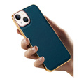 Telefontok a iPhone 13, Cowhide Leather, zöld