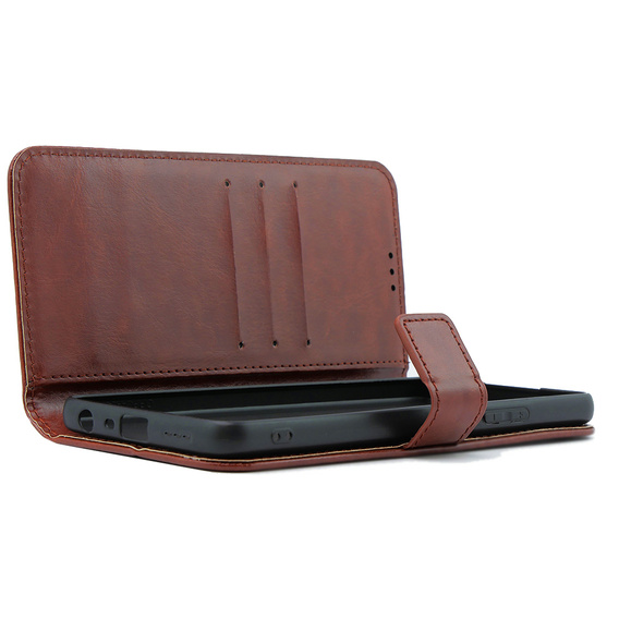 Pattintható tok a Oppo A38 4G / Oppo A18 4G, Crazy Horse Wallet, barna