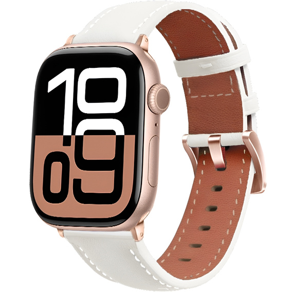 Bőrszíj Apple Watch 1/2/3/4/4/5/6/7/8/SE/Ultra 42/44/45/49mm, rózsaszín