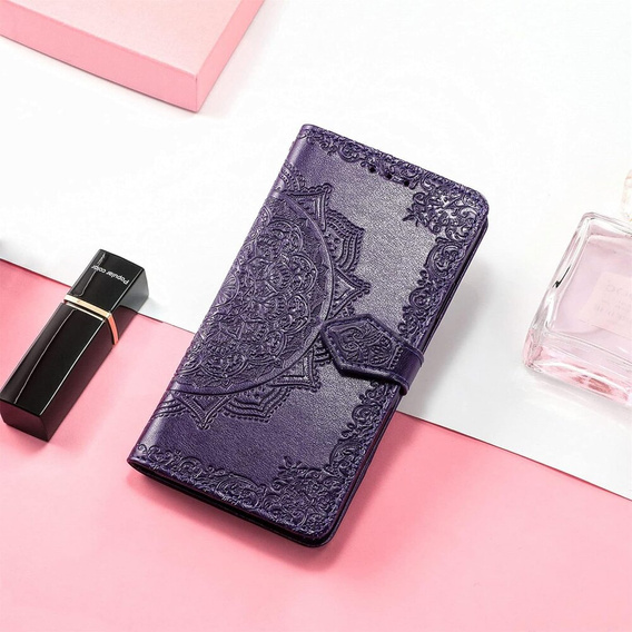 Pattintható tok a Motorola Moto G85, Mandala, lila
