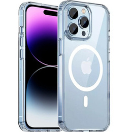 Telefontok a iPhone 14 Pro Max, Dropproof MagSafe, átlátszó