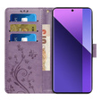 Pattintható tok a Xiaomi Redmi Note 13 Pro+, Butterfly, lila