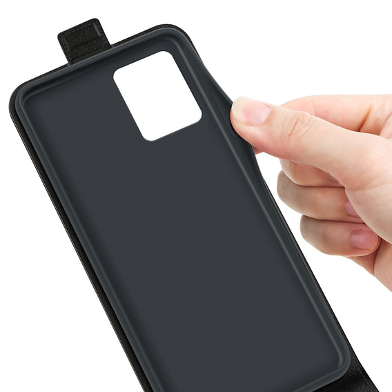 Pattintható tok a Motorola Moto G13, Flip, fekete