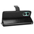 Pattintható tok a Oppo A78 4G, Crazy Horse Wallet, fekete