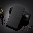 Pattintható tok a Motorola Moto G56 5G, Crazy Horse Wallet, fekete