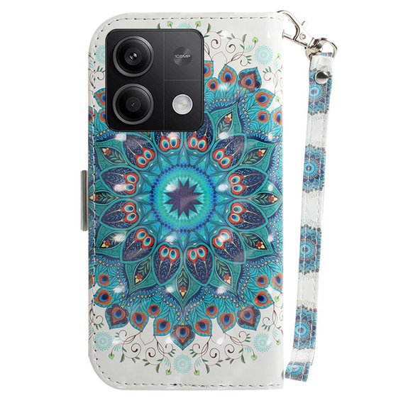 Pattintható tok a Xiaomi Redmi Note 13 5G, Wallet, Mandala Flower