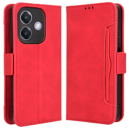 Pattintható tok a Oppo A40 / Oppo A40m, Card Slot, piros