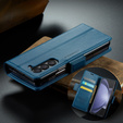 CASEME flip tok Samsung Galaxy Z Fold6 5G, Litchi Wallet, kék