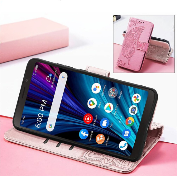 Pattintható tok a OnePlus Nord 4, Butterfly, rózsaszín rose gold