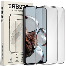 2x edzett üveg a Xiaomi 12T/12T Pro, ERBORD 9H Hard Glass a képernyőn
