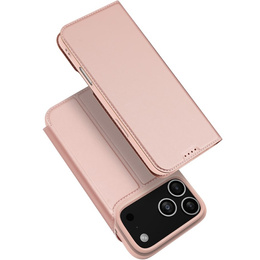 Dux Ducis tok iPhone 17 Pro, Skin Pro, pánttal, kártyafoglalattal, rózsaszínű