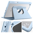 Tok iPad 10.2" 2021/2020/2019 (9/8/7 gen.), tolltartóval, 360°-os forgatható, kék