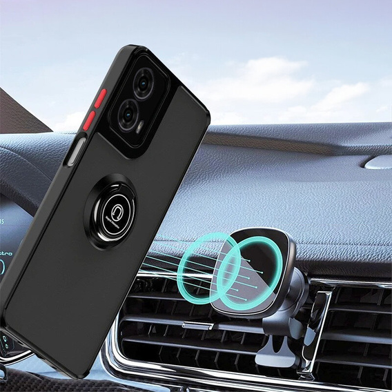 Tok Motorola Moto G24 / G24 Power / G04, Frosted Ring, fekete