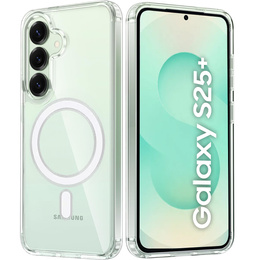 Tok a Samsung Galaxy S25+ Plus, Fusion Hybrid, MagSafe-hoz, átlátszó + üveg a képernyőhöz