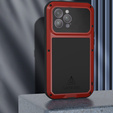 Love Mei Telefontok a iPhone 14 Pro Max, armored with glass, piros