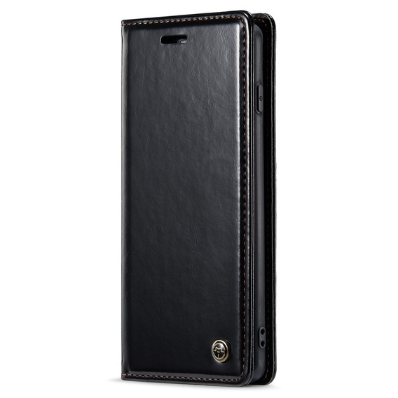 CASEME flip tok Samsung Galaxy S10+ Plus, Waxy Textured, fekete