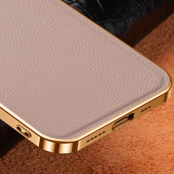 Telefontok a iPhone 13 Pro, Cowhide Leather, rózsaszín