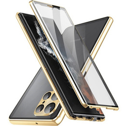 Tok Samsung Galaxy S22 Ultra, Magnetic Dual Glass, arany