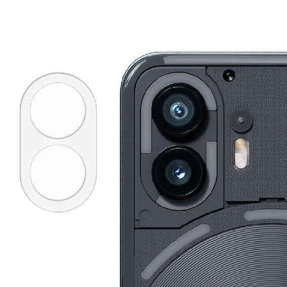 2x ERBORD edzett üveg a kamera számára, hogy Nothing Phone 2, átlátszó