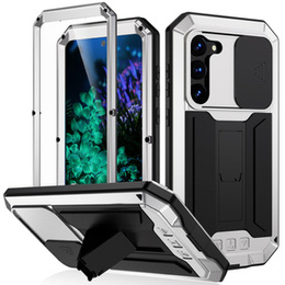 Páncélozott tok a Samsung Galaxy S23 Plus, R-JUST CamShield Slide, ezüst