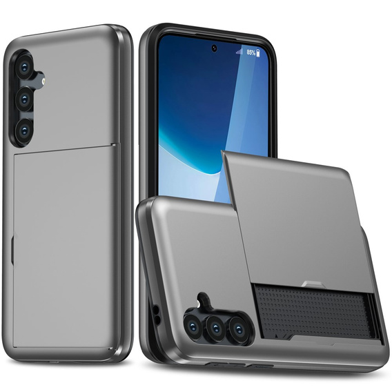Telefontok a Samsung Galaxy A56 5G, Sliding Card Holder, szürke