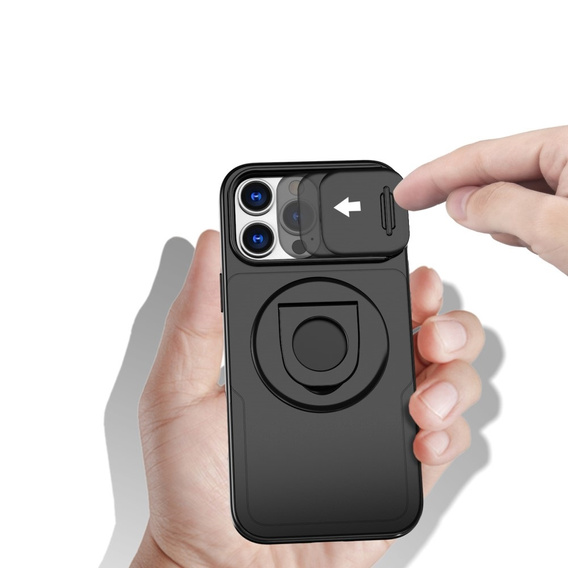 Tok iPhone 16 Pro, Military Magnet, MagSafe-hoz, fekete