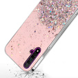 Telefontok a Huawei Nova 5T/Honor 20, Glittery, rózsaszín