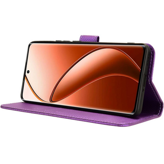 Pattintható tok a Realme 12 Pro 5G / 12 Pro+ 5G, Wallet Smart Magnet, lila