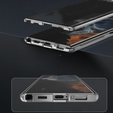Magnetic Dual Glass MagSafe tok Samsung Galaxy S24 Ultra, ezüst