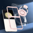 Tok Samsung Galaxy Z Flip7 FE / Z Flip6, Corners Dropproof, MagSafe-hoz, átlátszó / rózsaszín