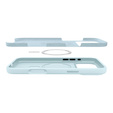 Spigen tok iPhone 17 Pro készülékhez, szilikon illeszkedő MagSafe, néma kék