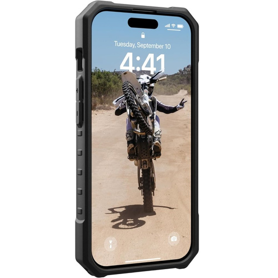 Urban Armor Gear Telefontok a iPhone 15 Pro, Pathfinder MagSafe, átlátszó / fekete