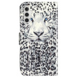 Pattintható tok a Samsung Galaxy A35 5G, Wallet, Leopard