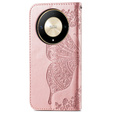 Pattintható tok a Honor Magic 6 Lite 5G, Butterfly, rózsaszín rose gold