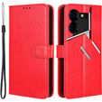 Pattintható tok a Tecno Pova 5 Pro 4G, Crazy Horse Wallet, piros