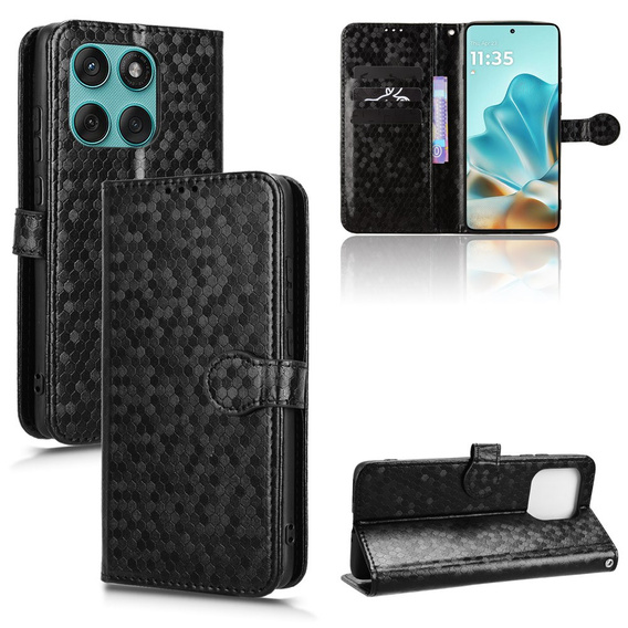 Flap tok Motorola Edge 60 / 60 Fusion, Wallet Rhombus, fekete