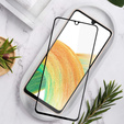 Amorus Full Glue edzett üveg Samsung Galaxy A25 5G, fekete kerethez