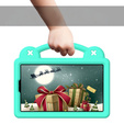Gyermek tok Samsung Galaxy Tab A9, Cute Patterns, állvánnyal, zöld