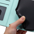 Flap tok Samsung Galaxy S24 FE, Rhombus Crossbody Leather, zöld
