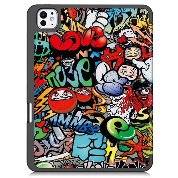 Tok iPad Pro 11 2024, Smartcase, graffiti