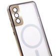 Magnetic Dual Glass MagSafe tok Samsung Galaxy S22, arany