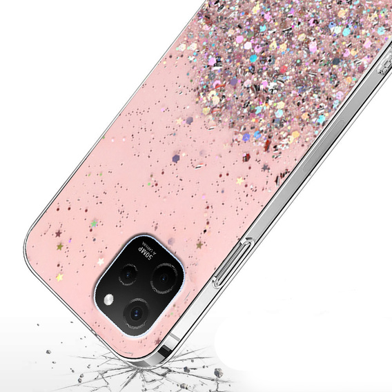 Telefontok a Huawei Nova Y61, Glittery, rózsaszín