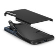 Spigen tok Samsung Galaxy A36 5G készülékhez, Tough Armor Mag Mag MagSafe, fekete + 9H edzett üveg