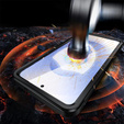 Tok Samsung Galaxy S25 Edge-hoz, Shockproof, üveggel, MagSafe-hoz, fekete
